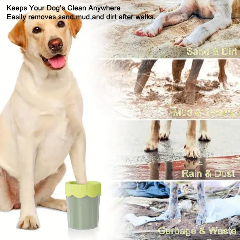 Petsafe Portable Dog Paw Cleaner Cup with Soft Silicone Bristles for Easy Mud Removal & Gentle Pet Care Eco-Friendly Bpa-Free Ideal for Indoor Outdoor Use Travel Friendly Design
