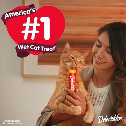Delectables Squeeze up Cat Treats Variety Pack - Creamy Lickable Puree - Grain Free, No Fillers or Preservatives - 0.5Oz Tubes, 24 Count