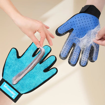 Buttonwoodnest|Upgraded Version Double-Sided Gloves, Bogo(Buy One Glove Get One Glove Free）Pet Hair Grooming Brush with Hair Remover Tool,Gentle Shedding Brushes for Dogs,Cats&Horses with Fur,Skin-Friendly for Pets,Fur & Lint Cleaning Tool
