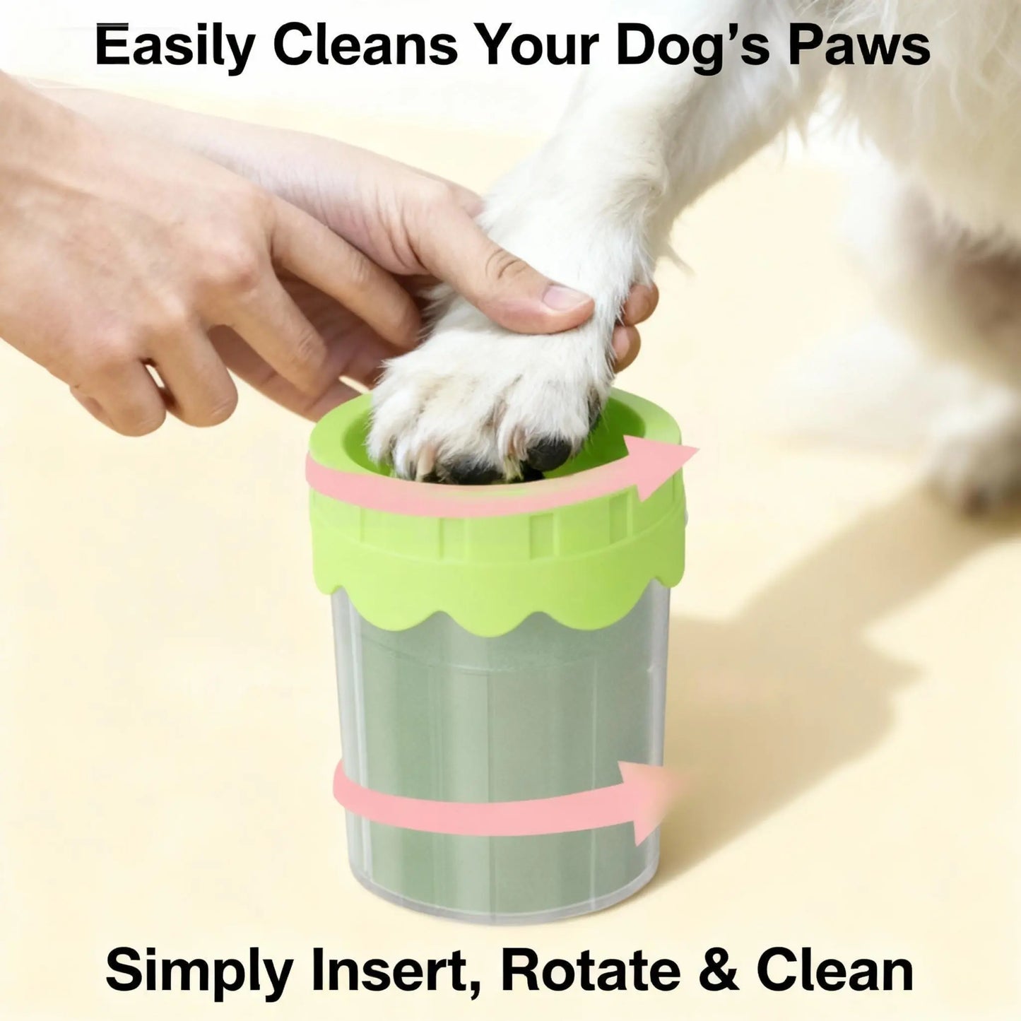 Petsafe Portable Dog Paw Cleaner Cup with Soft Silicone Bristles for Easy Mud Removal & Gentle Pet Care Eco-Friendly Bpa-Free Ideal for Indoor Outdoor Use Travel Friendly Design