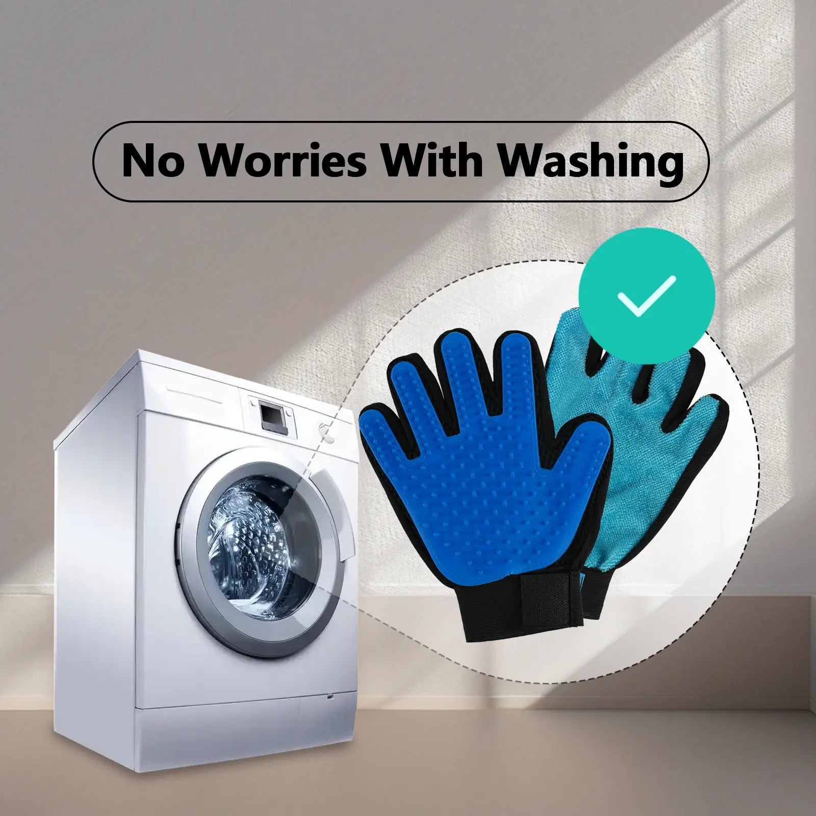 Buttonwoodnest|Upgraded Version Double-Sided Gloves, Bogo(Buy One Glove Get One Glove Free）Pet Hair Grooming Brush with Hair Remover Tool,Gentle Shedding Brushes for Dogs,Cats&Horses with Fur,Skin-Friendly for Pets,Fur & Lint Cleaning Tool
