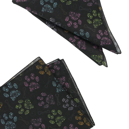CTM Colorful Dog Paw Print Bandana